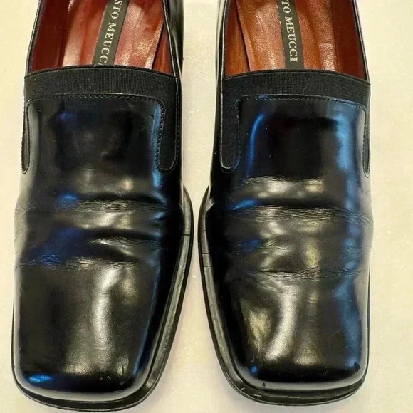 Sesto Meucci Italy women’s black leather slip on shoes made in Italy size 7 - Picture 7 of 9
